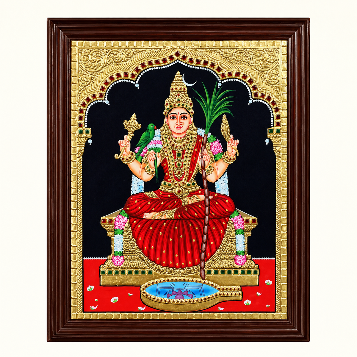 Kamatchi Amman Tanjore Painting