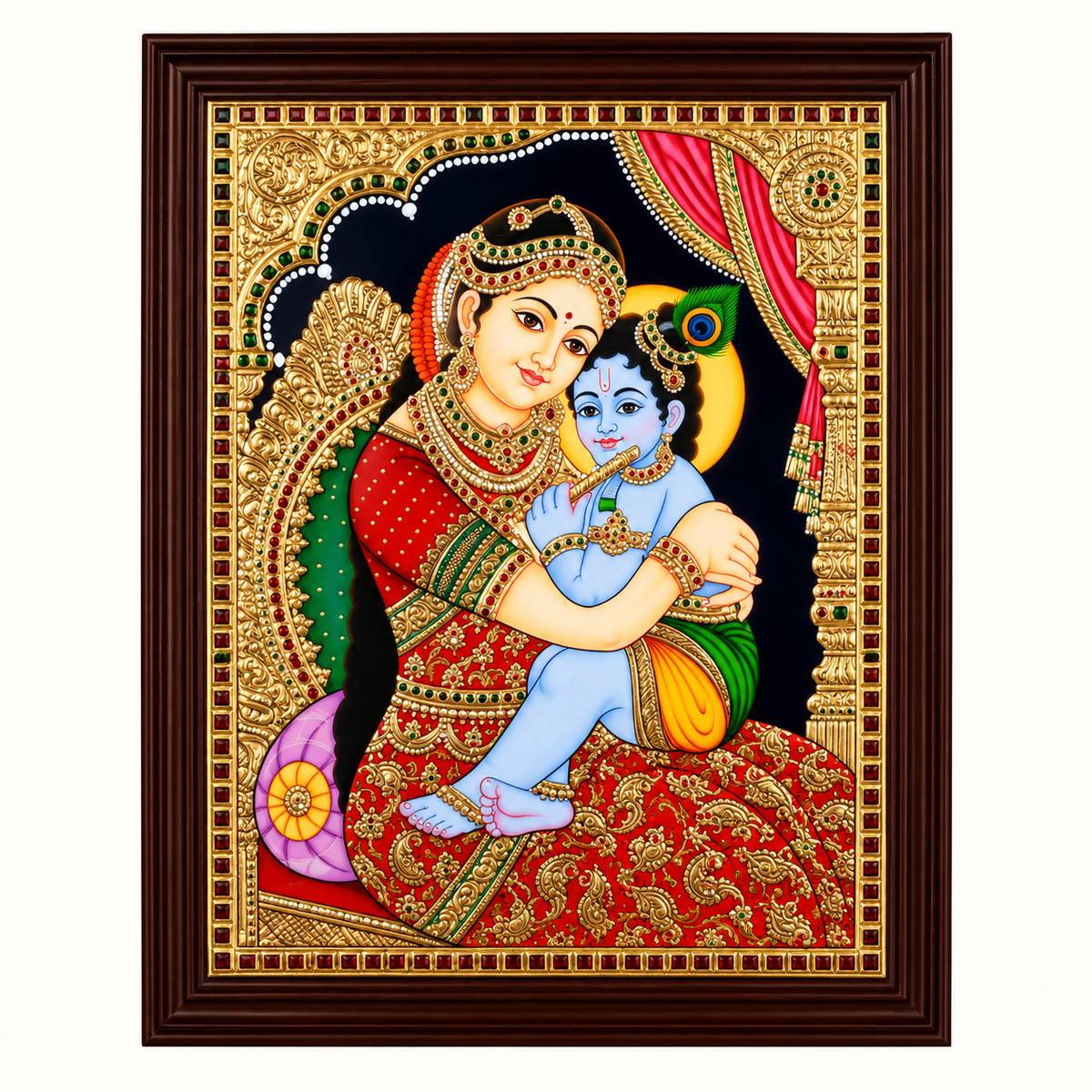Traditional Yasotha Krishna Tanjore Painting