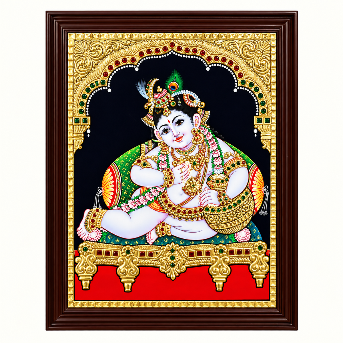 Vennai Thaali Krishna Tanjore Painting