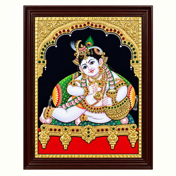 Vennai Thaali Krishna Tanjore Painting